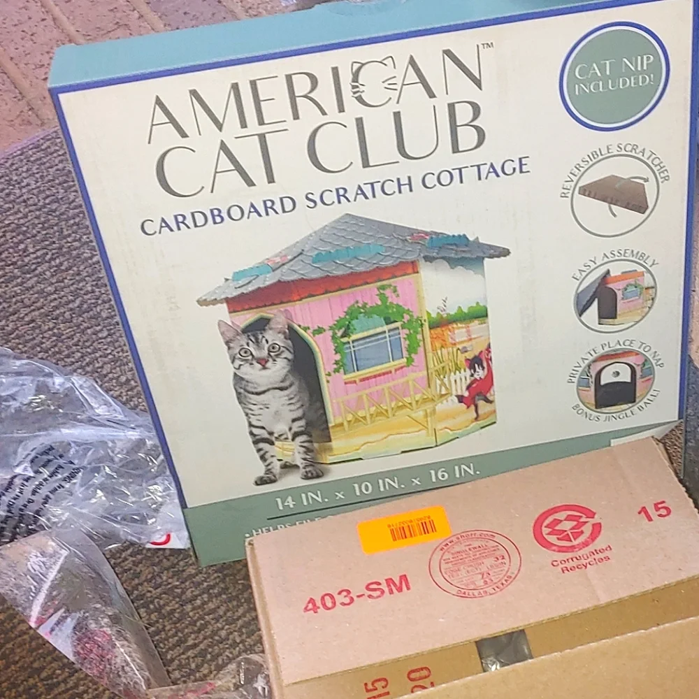 Beach Cottage American Cat Club Cat House Cat Scratcher Catnip Included